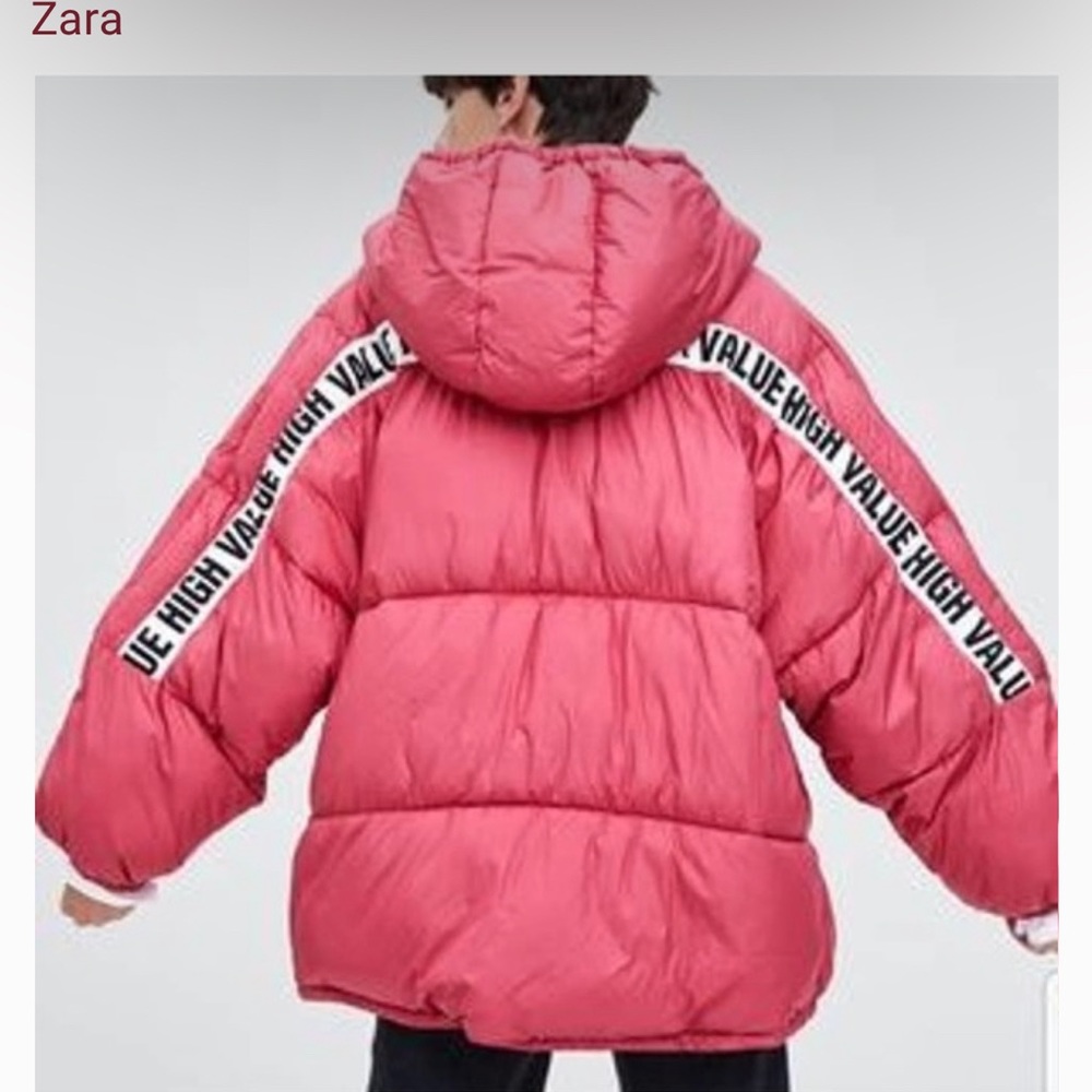 ZARA OVERSIZED puffer in pink _XS